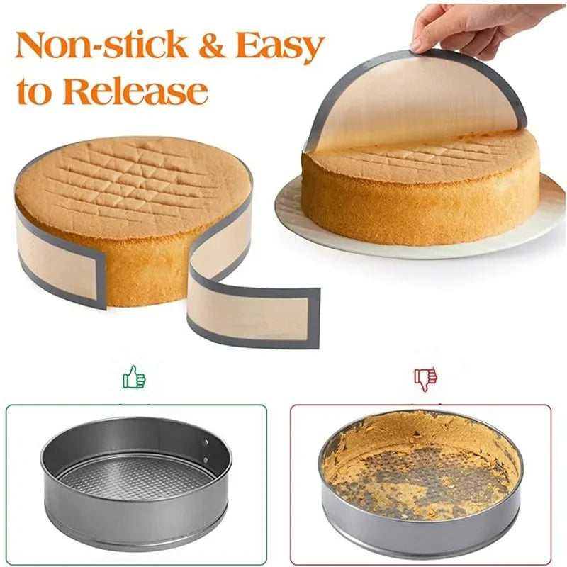 9Inch Silicone Baking Mat Set Easy Clean NonStick Multifunction Baking Cake Mat Reusable Bake Dish for Cake Pizza Pastry Cookie