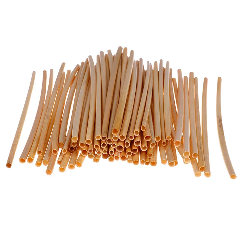100PC 20CM Eco-friendly Biodegradable Drinking Straws Disposable Natural Wheat Straws Cocktail Straw Bar Milk Tea Drinks
