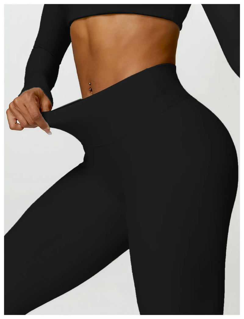 Yoga Suit 2 Pieces Sportswear Sports Set Women Tracksuits Gym Clothes Sport Bra Fitness Long Sleeve Top Workout Legging Yoga Set