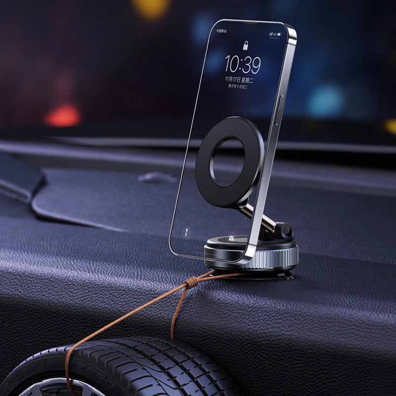 Magnetic Vacuum Car Mount Phone Holder Vacuum Suction Cup Car Phone Stand Universal GPS Navigation Stand for Car Smooth Surfaces