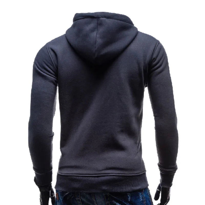 Men’s Slim Fit Hoodie – Fleece Pullover Sweatshirt for Spring and Autumn Casual Wear