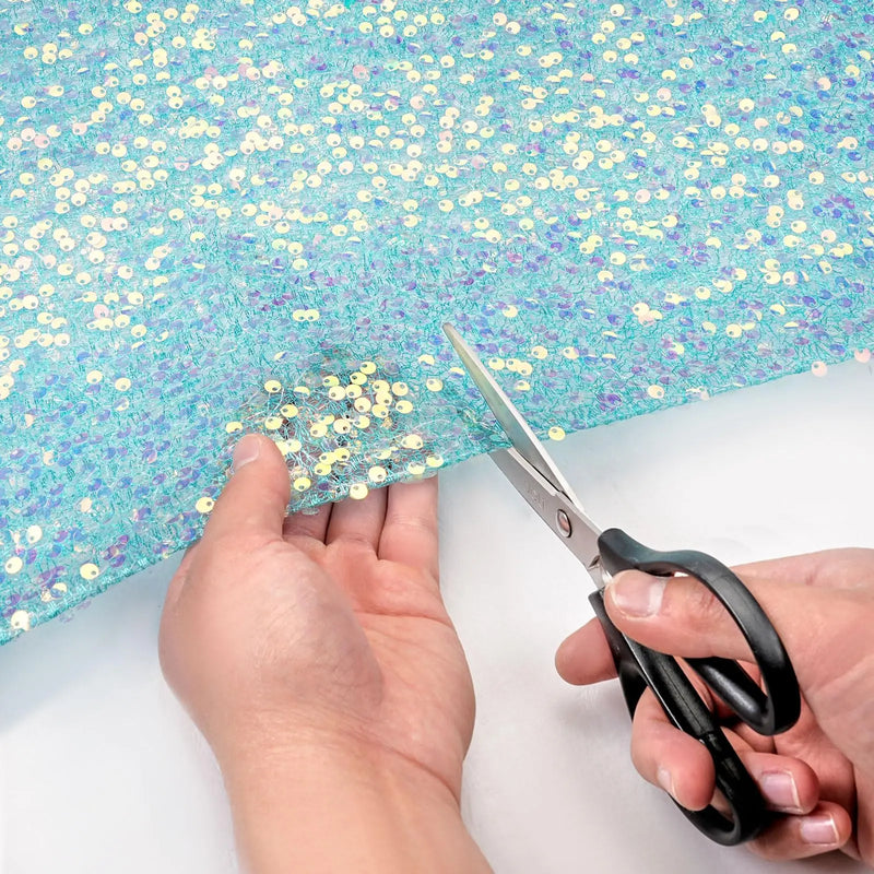 Sequin Fabric Iridescent Mermaid Glitter Fabric Pink Sparkly Fabric for Wedding Costumes Sewing Dress Tablecloth DIY Crafts Gift
