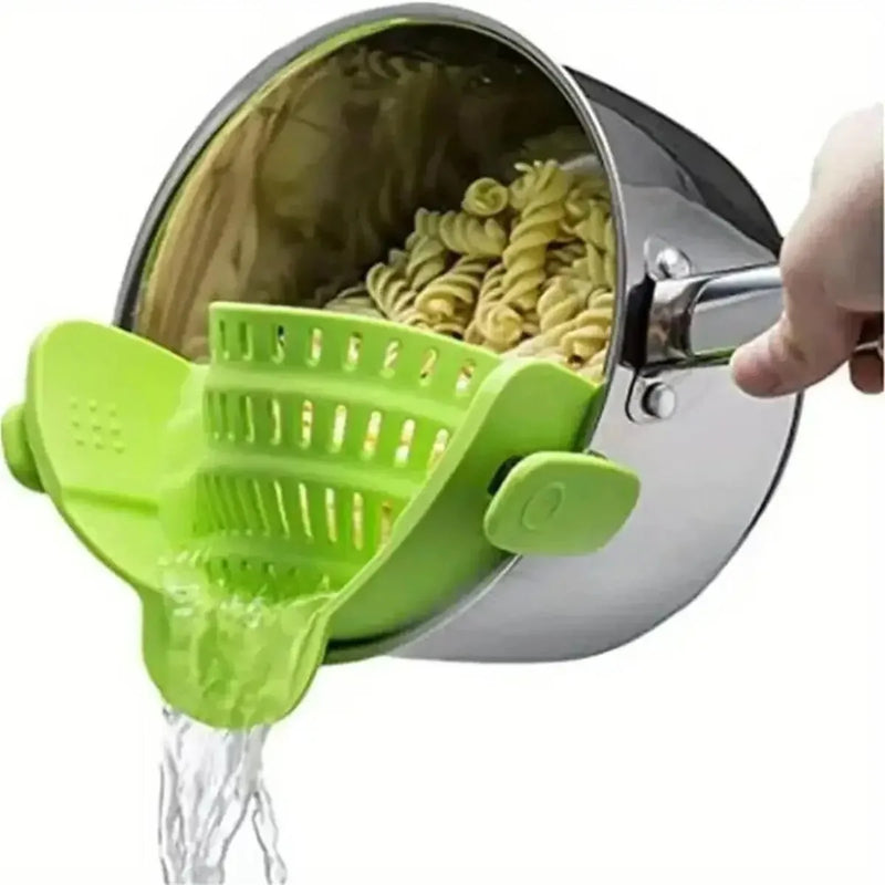 Strainer, Silicone Pot Strainer, Adjustable Silicone Clip On Strainer For Pots Pans And Bowls, Kitchen Pot Strainer