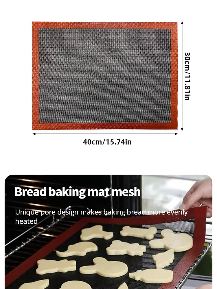 Silicone Baking Mat Sheet 30x40cm Reusable Baking Cookie Sheet Non-Stick Heat Resistant Baking Mat for Oven Grill Microwave