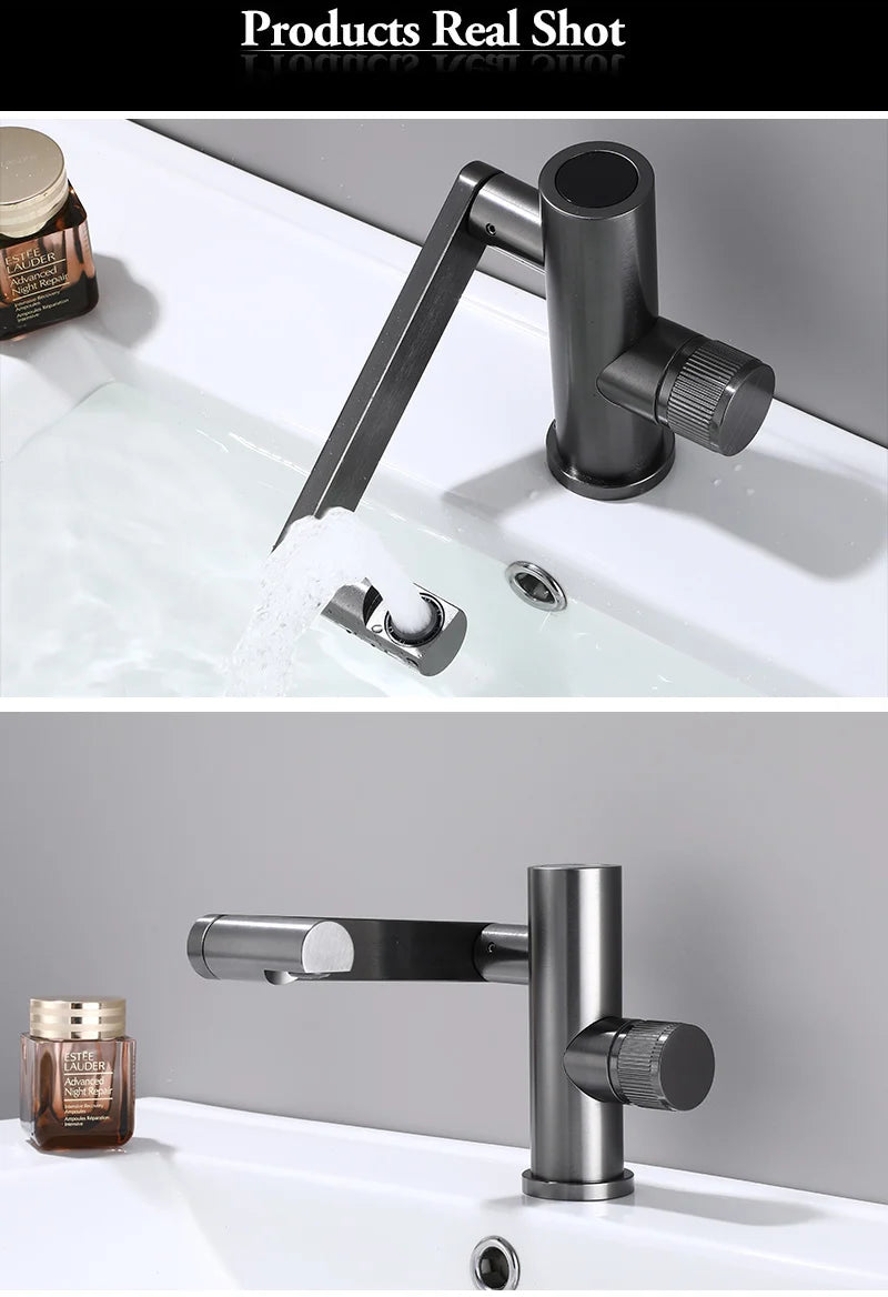 Digital Display LED Basin Faucet 360 Rotation Multi-function Stream Sprayer Hot Cold Water Sink Mixer Wash Tap For Bathroom