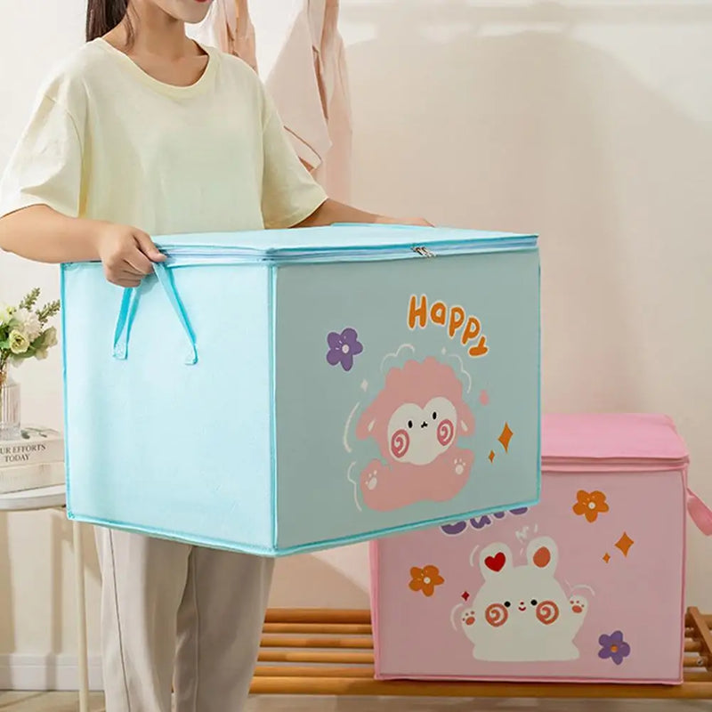 Folding Storage Basket Linen Storage Fabric Wardrobe Bedroom Closet Laundry Toys Basket Clothes Organizer Storage Box