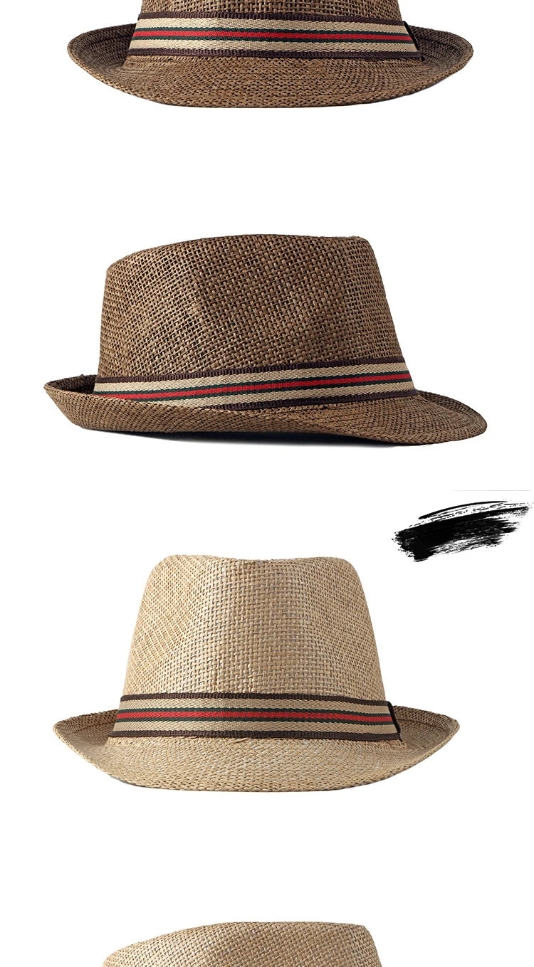 Women Beach Hats in Spring Summer British European and American Jazz Hats Men Fedoras Straw Hats Outdoor Travel Bucket Sun Hats