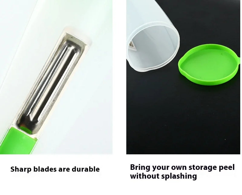 Fruit peeler with storage box for household peeling storage kitchen special anti-splash fruit and vegetable peeler