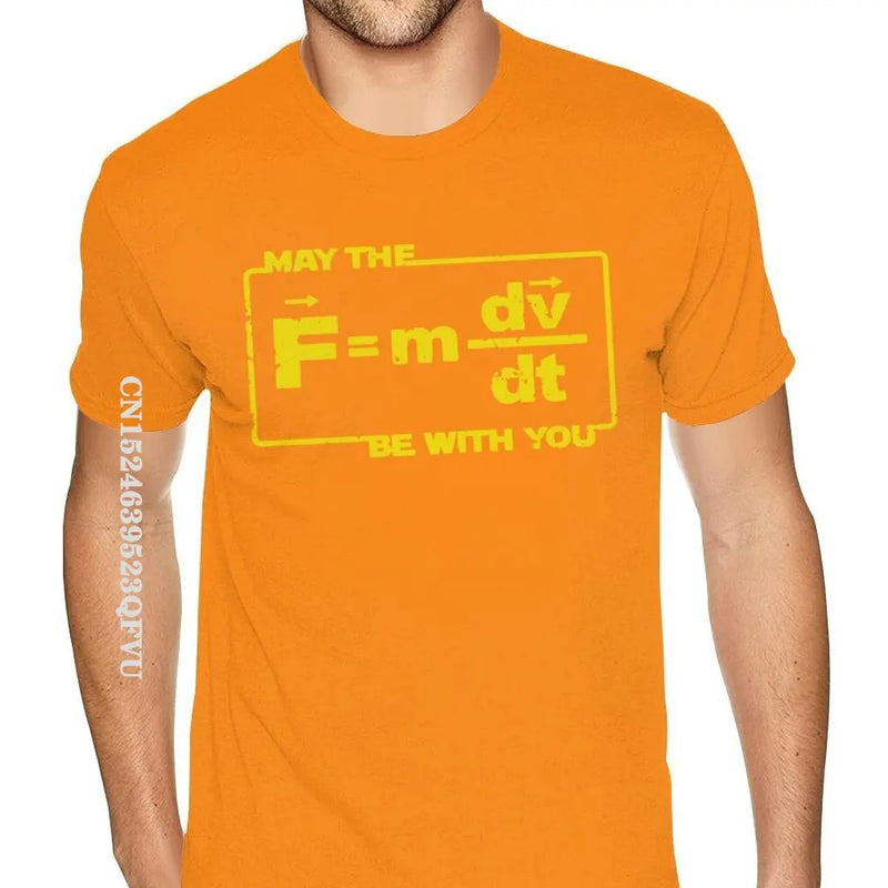 Oversized “May The Force” Star Equation T-Shirt – Funny Physics & Space Graphic Tee for Men and Women