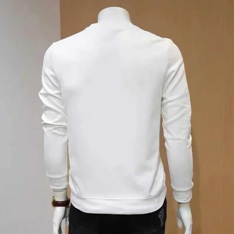 Men Oversized Dark Grey Graphic Sweatshirts Hoodied PARIS Printed Long Sleeve T-shirt Cotton Hiphop Tees Sports Top Men Clothing