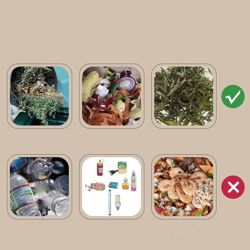 300L Composting bin Large capacity Garden Composter Container For Accommodate Food Scraps Fruits Vegetables Eggshells