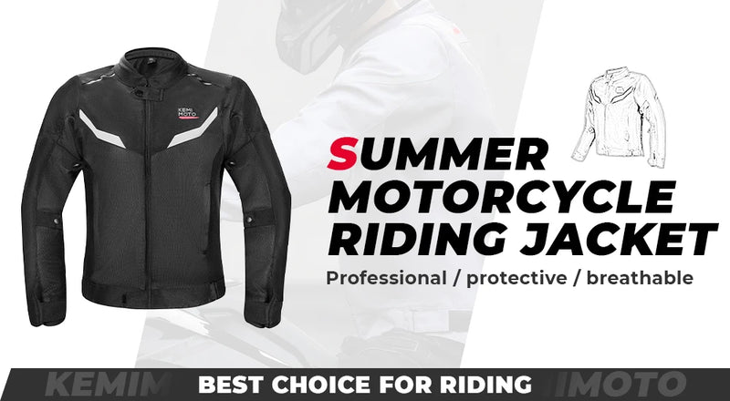 Motorcycle Riding Jacket Men Breathable Summer Clothing Built-in CE Protector Gear Soft Mesh Cycling Motocross Off-road Outfit