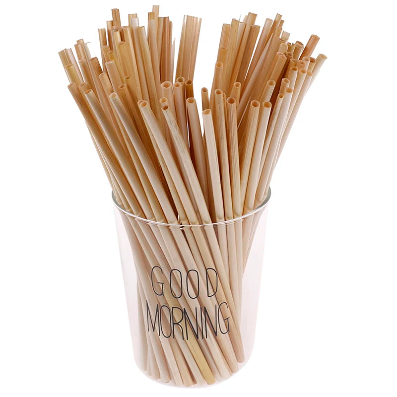 100PC 20CM Eco-friendly Biodegradable Drinking Straws Disposable Natural Wheat Straws Cocktail Straw Bar Milk Tea Drinks
