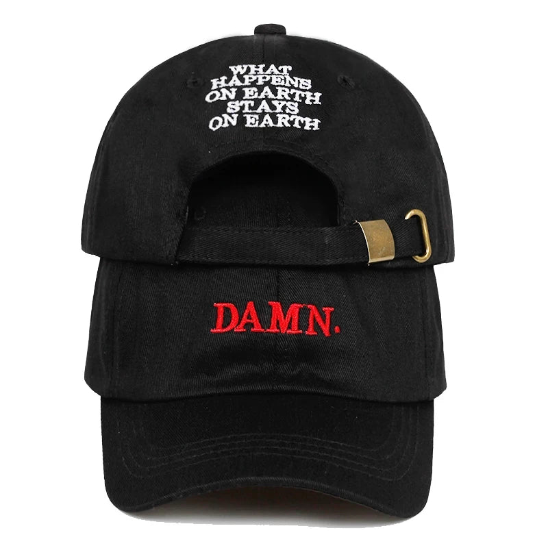 Tatiana Haven DAMN Embroidered Baseball Cap – Unisex Hip Hop Cotton Hat with Adjustable Strap