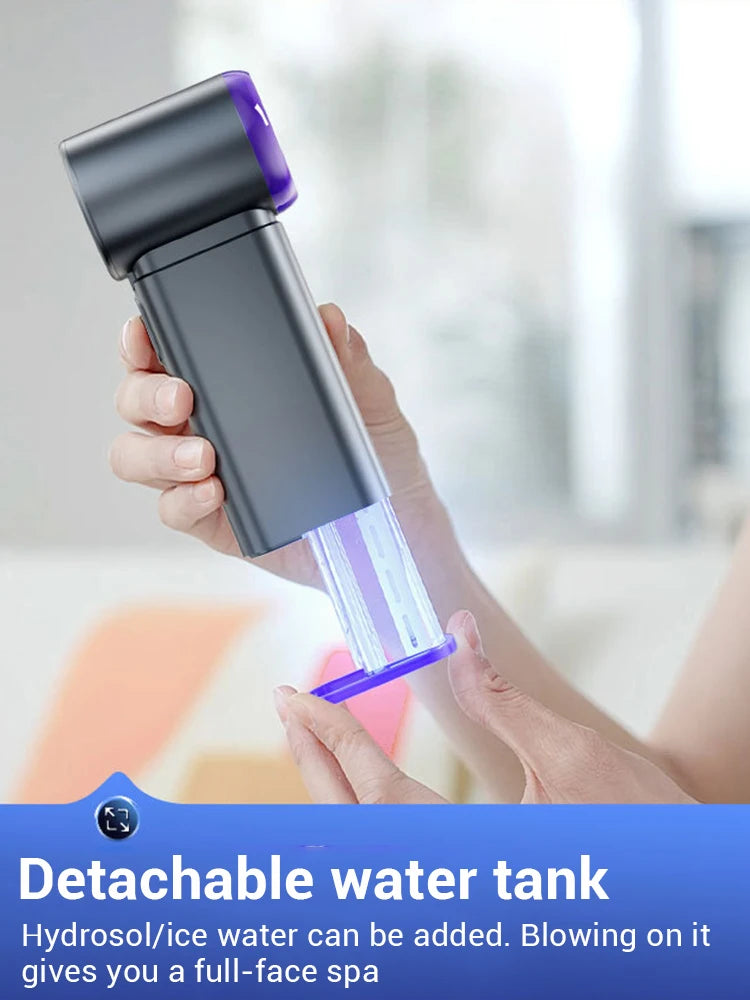 Portable Misting Fan Handheld Fan Electric Hand Fans Ice Wind At 199 Gear Nano Cold Mist Cooling Fan 3500mah USB Rechargeable