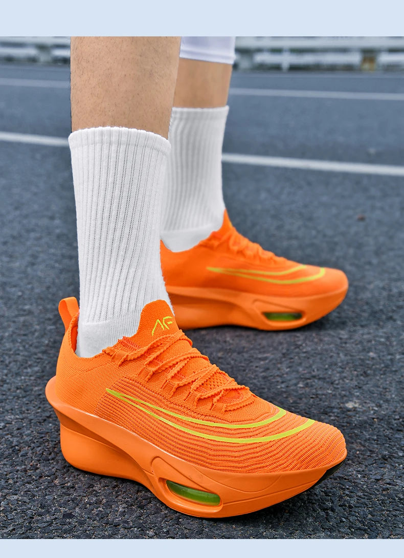 Casual Sneakers Air Cushion Running Shoes Jogging Marathon Men Sports Breathable Lightweight Comfortable Nonskid Leisure Sneaker