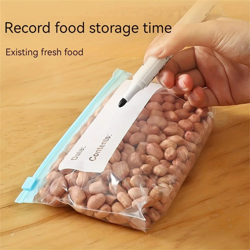45pcs Reusable Fresh Zipper Bag For Food Plastic Bags Fruit Vegetable Bags Ziplock Food Bag Kitchen Food Storage Bag Organizer
