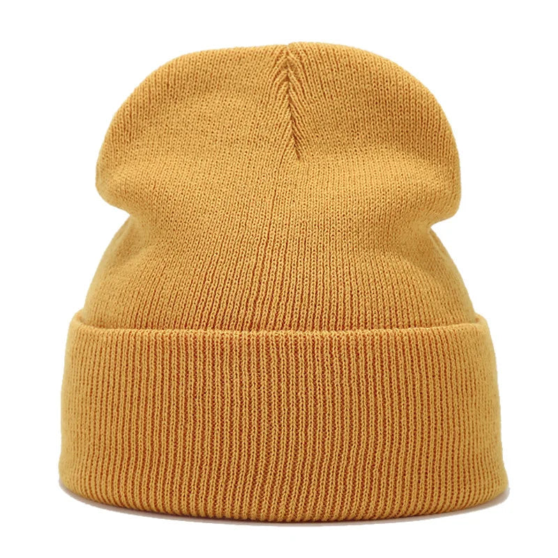 Tatiana Haven Unisex Knitted Beanie – Simple Solid Color Autumn & Winter Hat for Men and Women