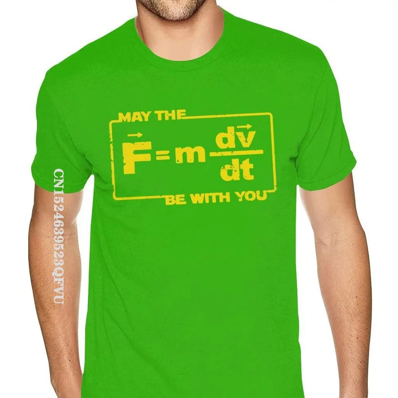 Oversized “May The Force” Star Equation T-Shirt – Funny Physics & Space Graphic Tee for Men and Women