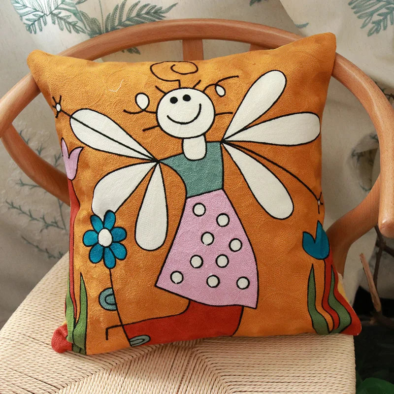 Picasso Embroidered Decorative Throw Pillowcases Abstract Creative Decoration Cushion Cover for Home Sofa Pillow Cover 45x45cm