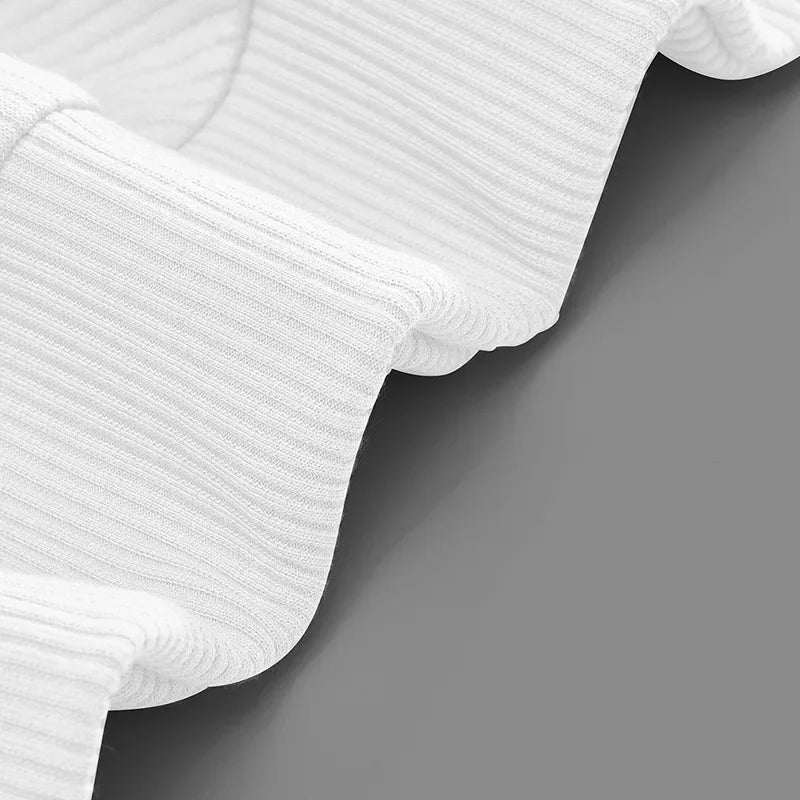 Men’s Zipper Polo Sweatshirt – Turn-Down Collar Long Sleeve Pullover for Autumn and Winter