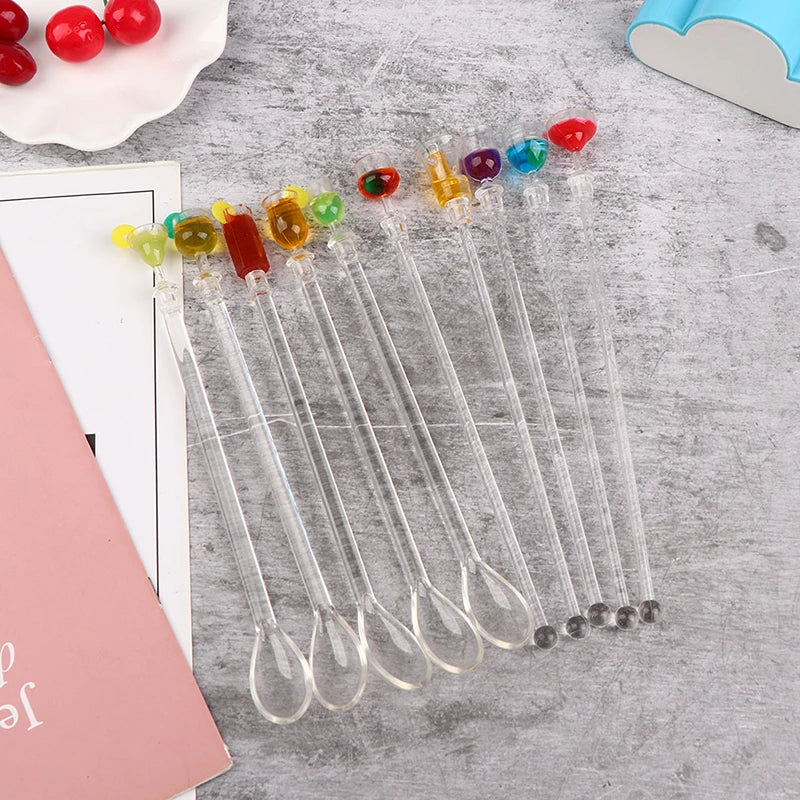 Cocktail Stirrer Drink Mixing Stick Set Acrylic Cocktail Mixer Blender Bar Supplies Swizzle Stirrer