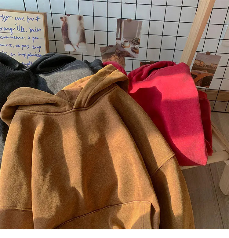 Men’s Vintage Washed Hoodie – Loose Fit Streetwear Pullover for Casual Harajuku Style