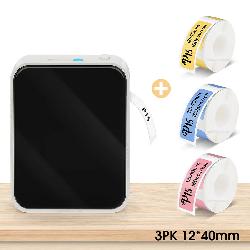 Wireless Bluetooth Label Printer Portable Thermal Printer Marklife P15 Inkless Labeling Machine Mini Label Maker P15 Sticker