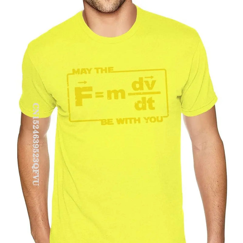 Oversized “May The Force” Star Equation T-Shirt – Funny Physics & Space Graphic Tee for Men and Women