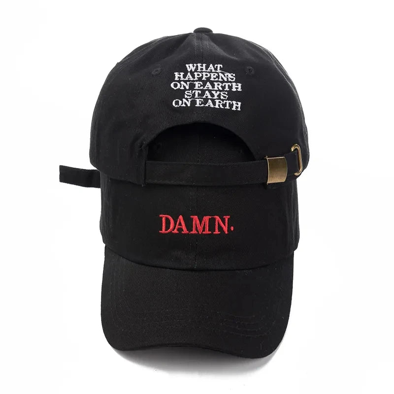 Tatiana Haven DAMN Embroidered Baseball Cap – Unisex Hip Hop Cotton Hat with Adjustable Strap
