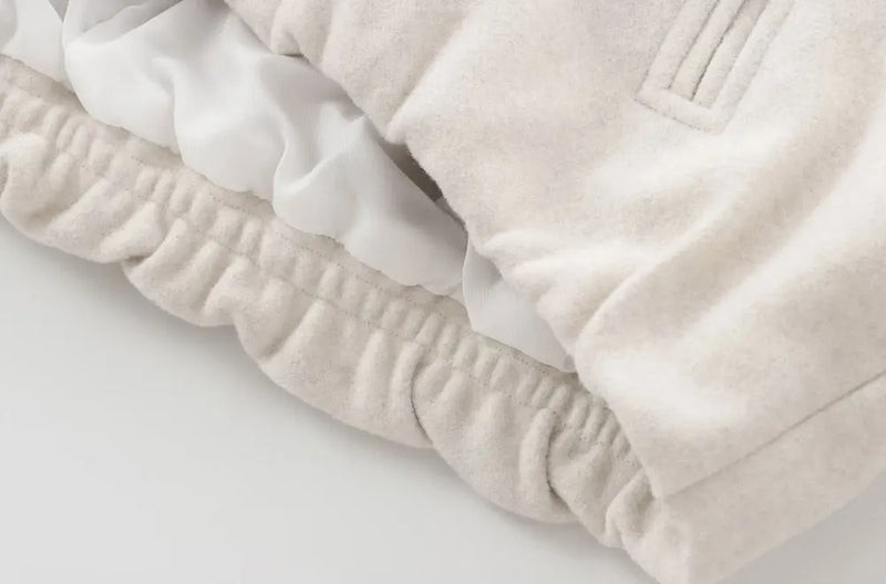 Oversized Soft Bomber Jacket for Women – Casual Long Sleeve Zip-Up Coat for All Seasons