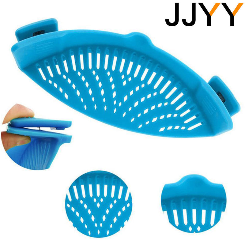 JJYY Universal Silicone Clip-on Pan Pot Strainer Anti-spill Pasta Pot Strainer Food Grade Rice Fruit Colander Strainer