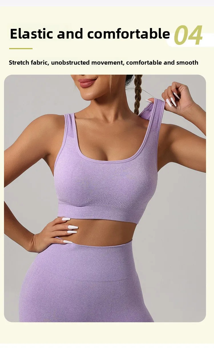 Yoga wear set, sports vest, underwear, high-waisted trousers, peachy buttocks, fitness