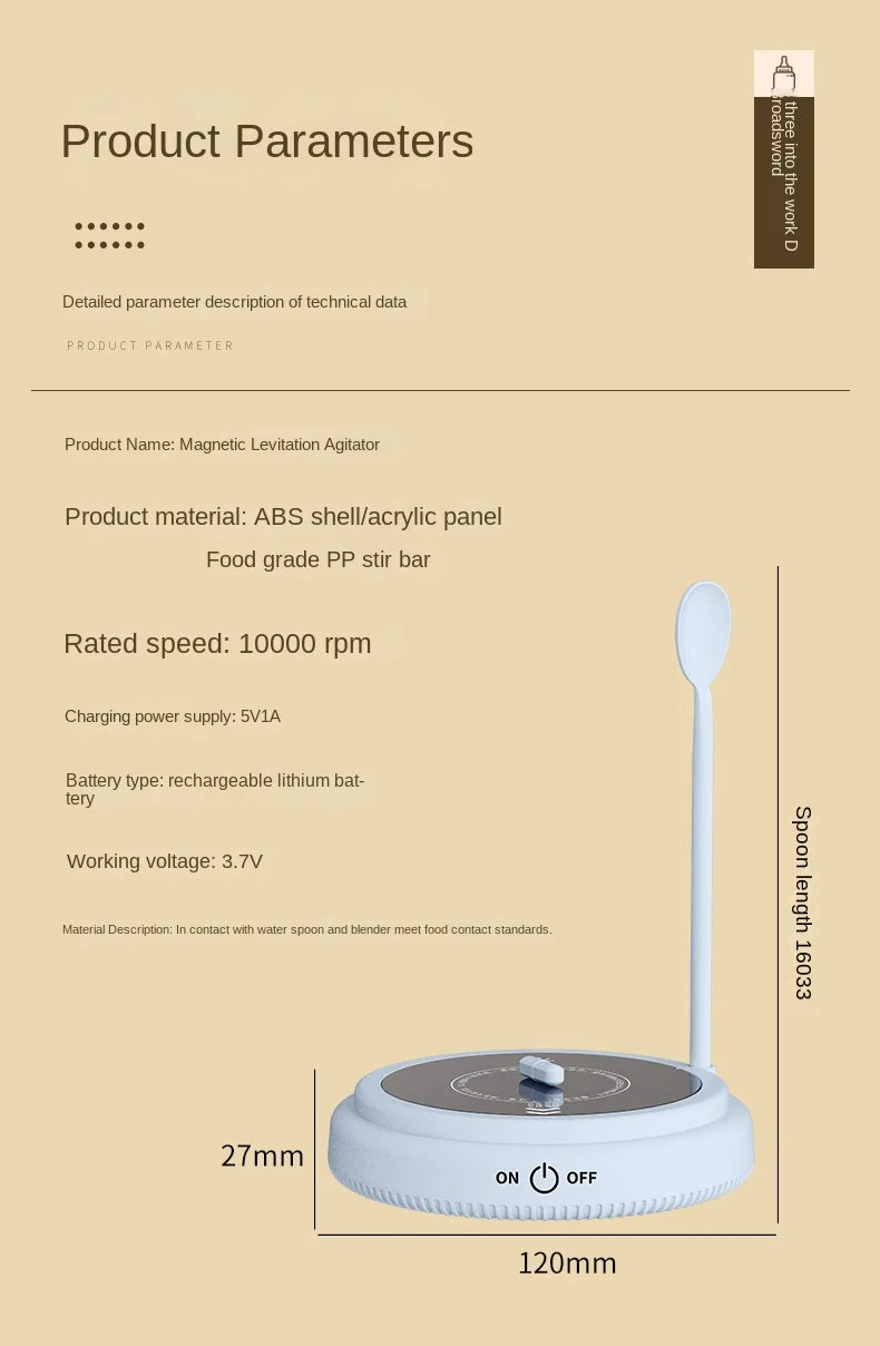 Automatic Mixing Cup Portable Electric Mixing Coffee Cup Water Cup Milk Cup USB Charging Magnetic Suspension Shaker Baby Items