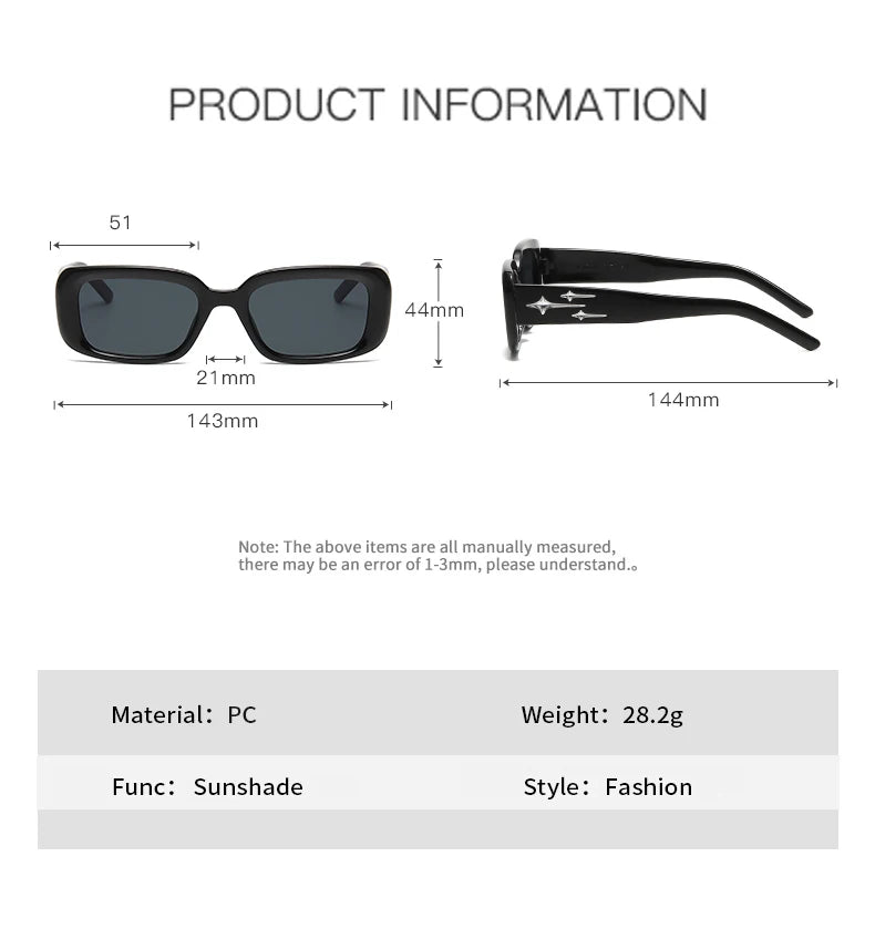 Retro Y2K Style Small Square Sunglasses Women kitten Eye Sunglasses Fashion Colorful Mirror Goggles Men Punk Sports Suns Glasses