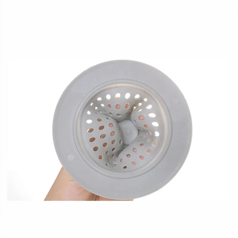Silicone Bathroom Sink Drains Bathtub Plugs Strainers Sewer Hair Filter Bath Drain Stopper Sink Floor Drain Kitchen Accessories