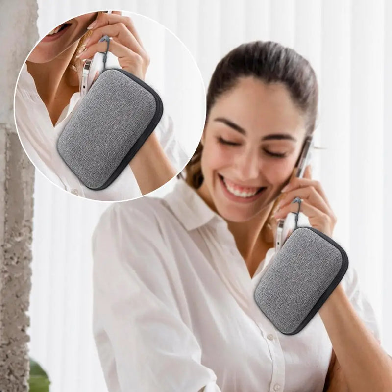 Carrying Case for PLAUD NotePin Voice Recorder Carrying Bag for PLAUD NotePin AI Voice Recorder Nylon Zipper Storage Bag Gray