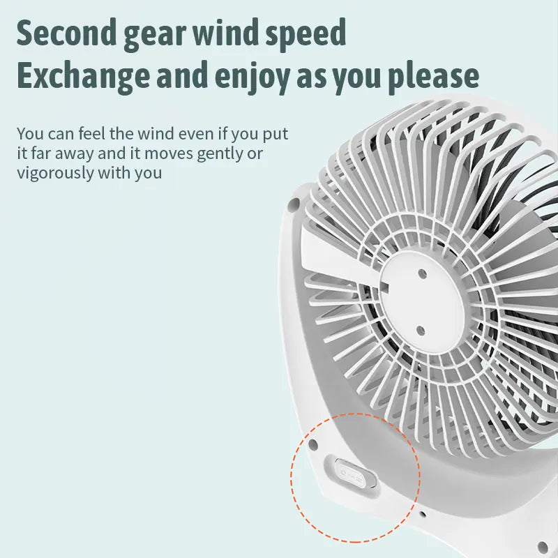 Portable Mini USB-Charged Desk Fan for Desktop Use - Compact and Convenient!