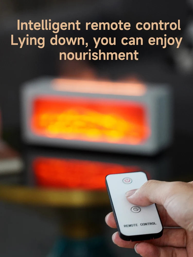 Air Humidifier Essential Oil Diffuser Flame Aroma Humidifier Home Room Fragrance Diffuser with Night Light Aromatherapy Diffuser