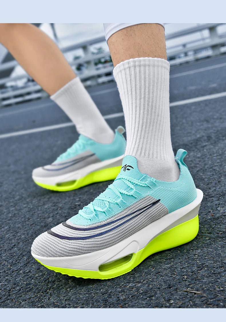 Casual Sneakers Air Cushion Running Shoes Jogging Marathon Men Sports Breathable Lightweight Comfortable Nonskid Leisure Sneaker