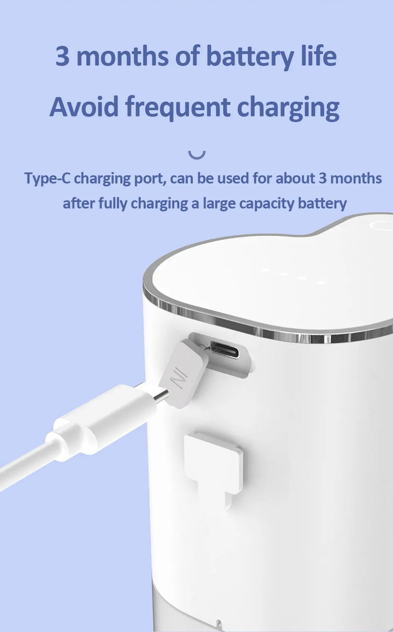 Automatic Soap Dispensers 400ml 4-Gears Adjustable Bathroom Smart Washing Hand Machine USB Rechargeable Touchless Hand Sanitizer