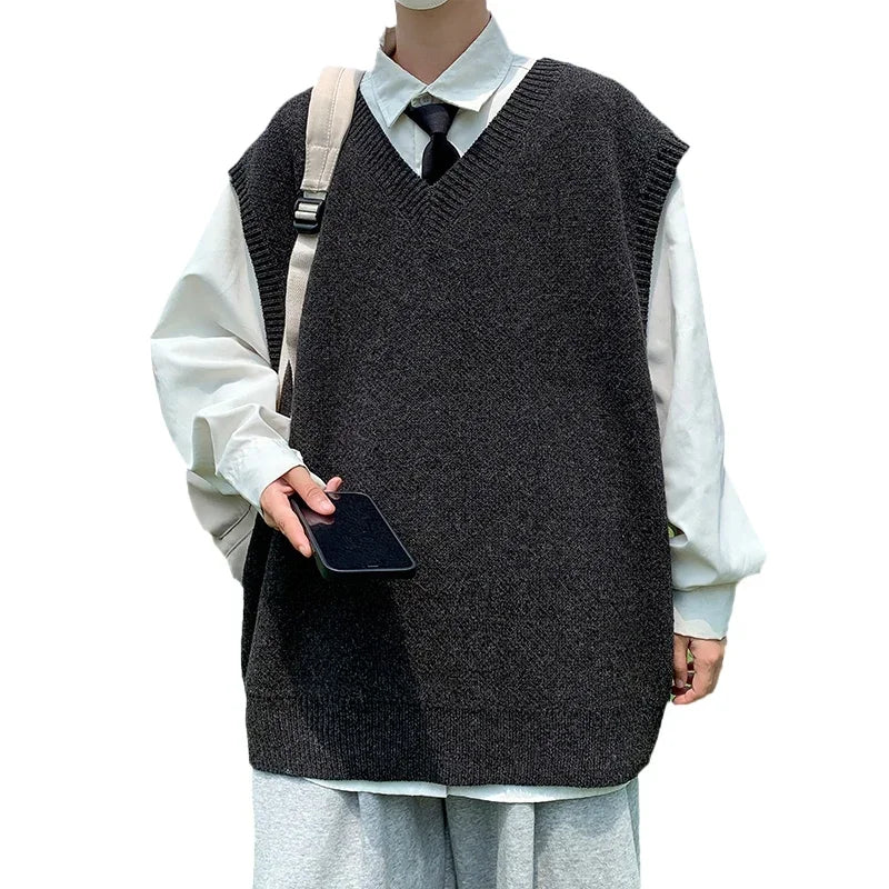 Tatiana Haven Men’s Casual Sweater Vest – Warm Knitted Pullover for Autumn & Winter Comfor