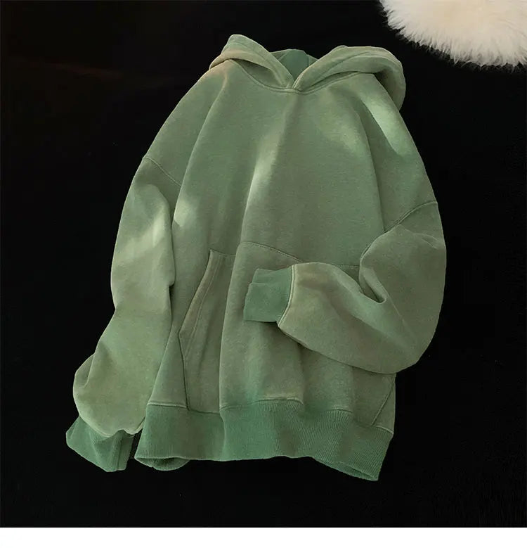 Men’s Vintage Washed Hoodie – Loose Fit Streetwear Pullover for Casual Harajuku Style