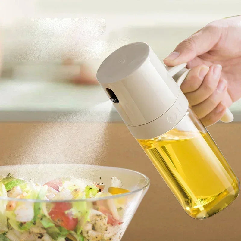 250ml Oil Spray Bottle High Borosilicate Glass Cooking Oil Dispensers Olive Oil Sprayer Mister for Air Fryer Salad Baking