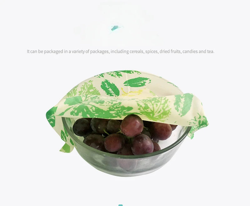 Beeswax Fresh-keeping Cloth Beeswax Packaging Film Reusable Food Grade Fruit Preservation Cloth Food Packaging Cloth
