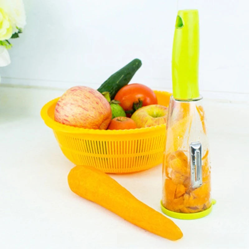 Fruit Peeler with Storage Box for Household Peeling Storage Kitchen Special Anti-splash Fruit and Vegetable Peeler
