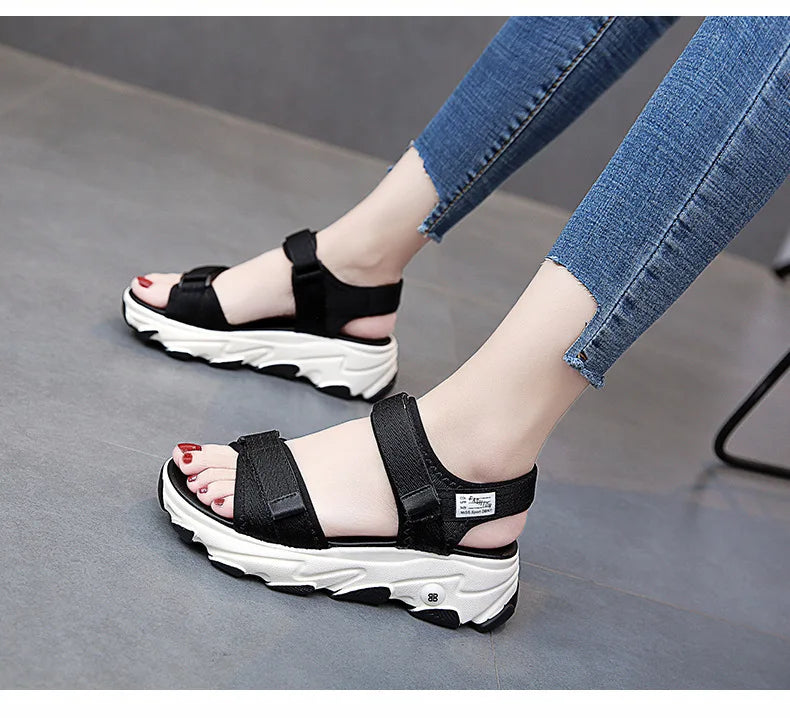 Sandals Women Shoes 2024 New Summer Sports Daddy Fashion Casual Non-Slip Platform non-slip Beach Shoes Sandalias