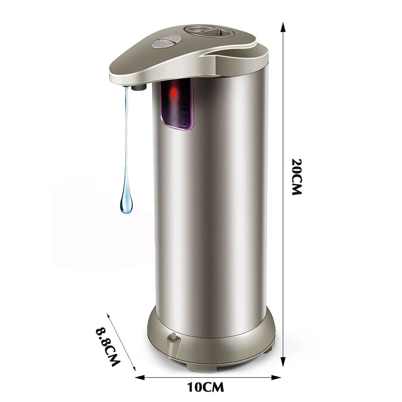 Automatic Soap Dispenser Touchless Soap Dispenser 250ml Battery Powered Electric Adjustable Stainless Steel Dispenser
