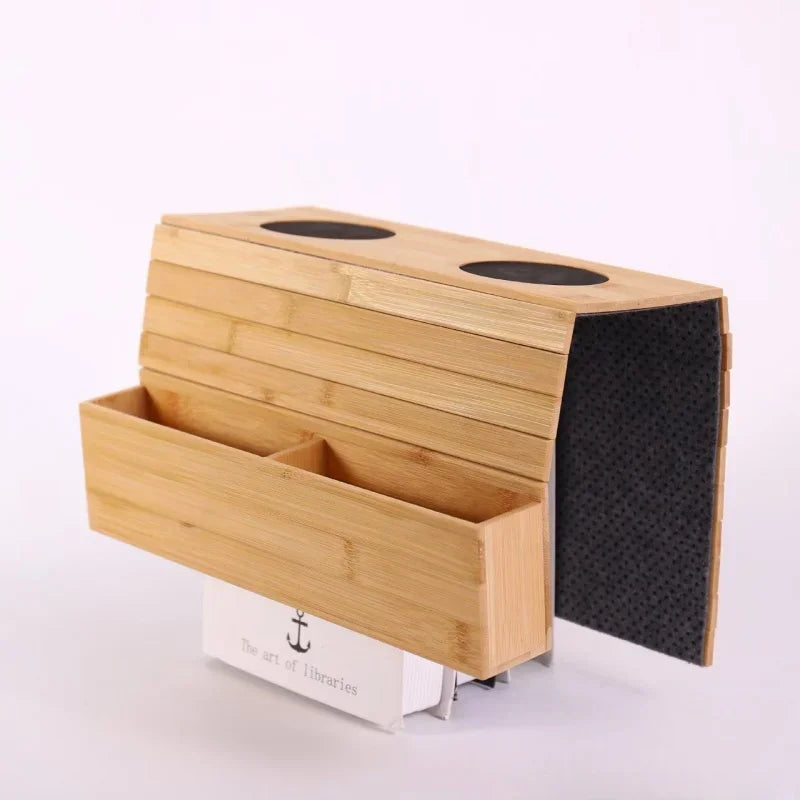 Bamboo Wood Sofa Armrest Tray Foldable Space Saving Furniture Storage Tray Wall Table Sofa Armrest Support Tray Home Decoration
