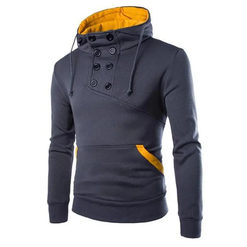 Men’s Slim Fit Hoodie – Fleece Pullover Sweatshirt for Spring and Autumn Casual Wear